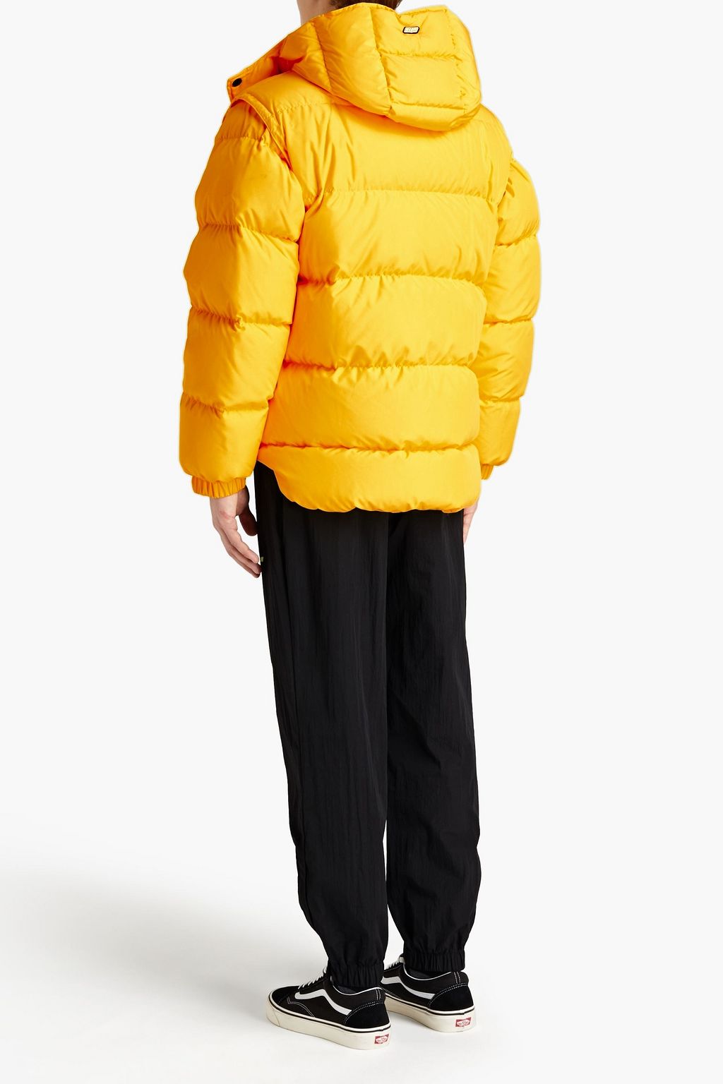 MSGM Logo-appliquéd convertible quilted shell jacket