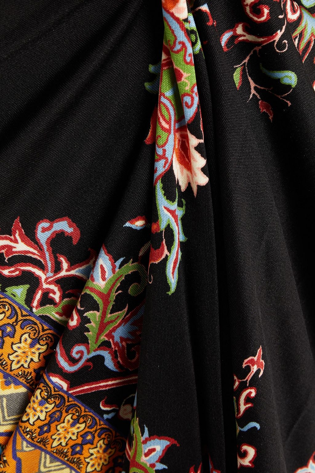ETRO Printed silk-jersey wrap dress
