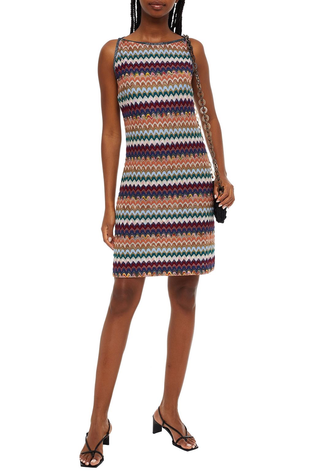 MISSONI Metallic wool-blend dress
