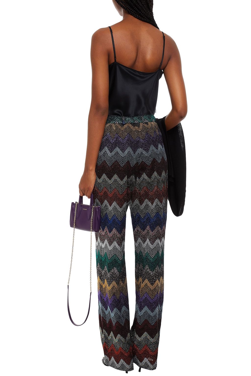 MISSONI Metallic knitted wide-leg pants