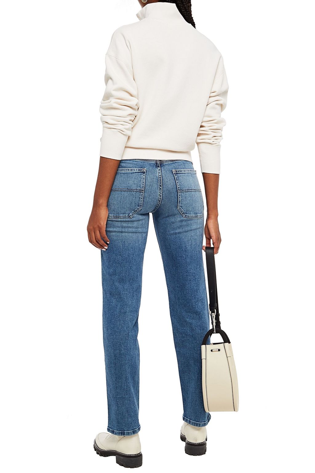 MOTHER High-rise straight-leg jeans
