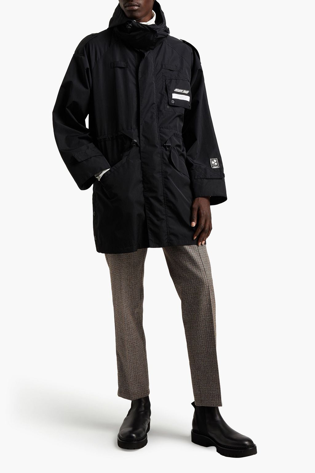 MSGM Logo-appliquéd shell jacket