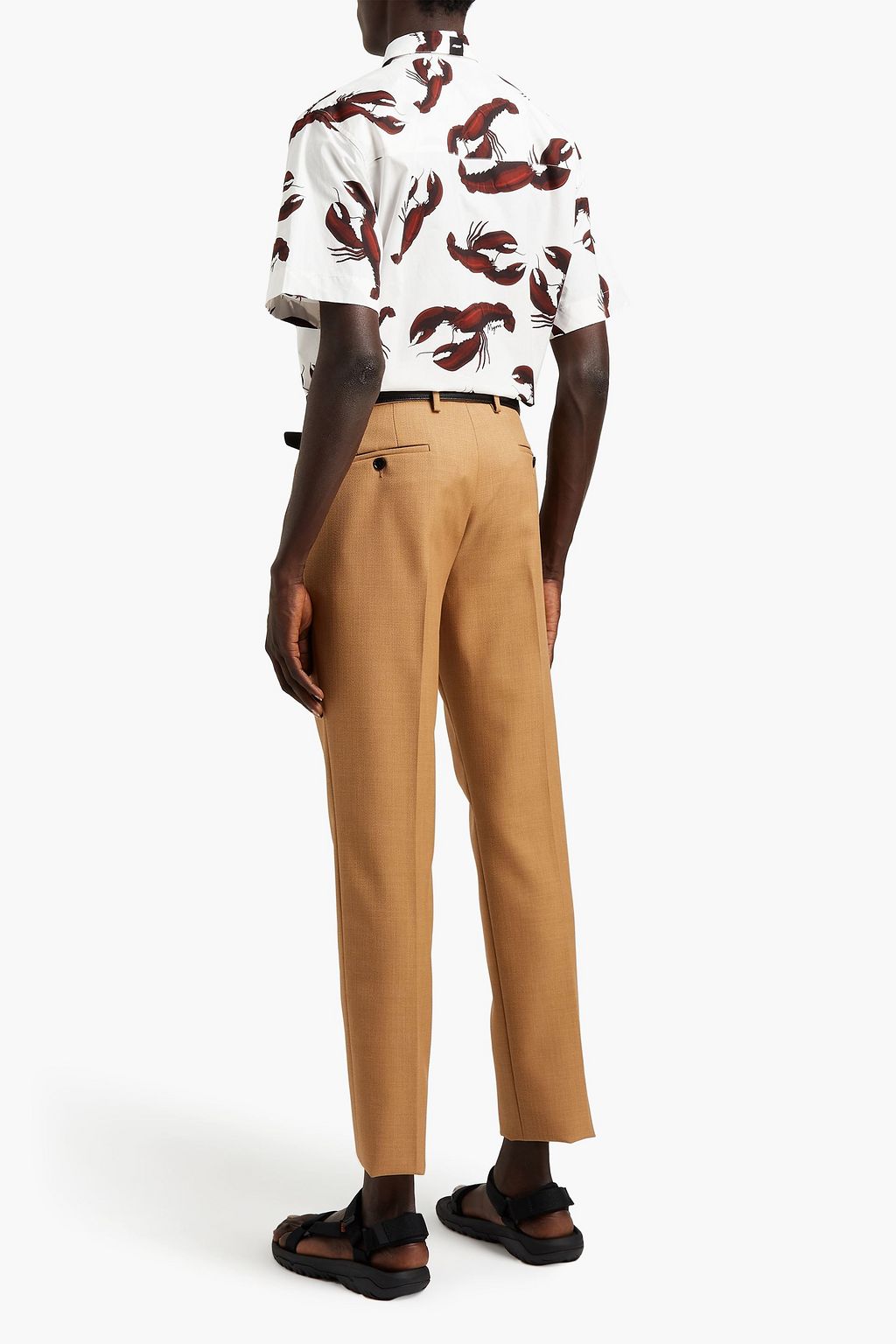 MSGM Tapered wool-twill pants