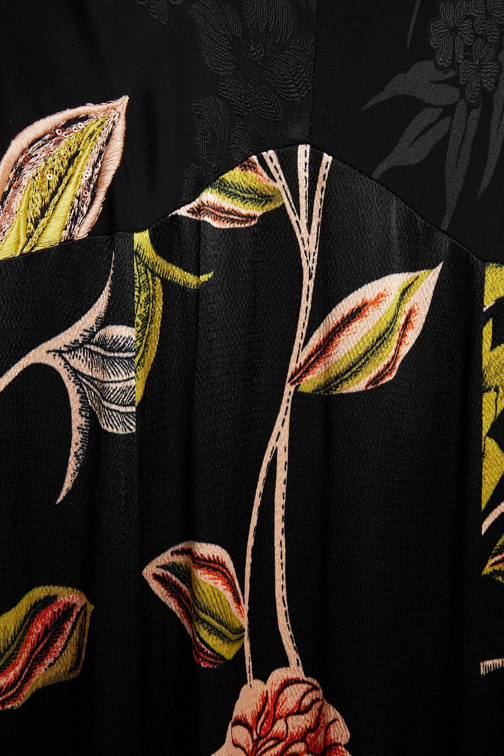 ETRO Fil coupé-paneled floral-print satin-jacquard maxi dress
