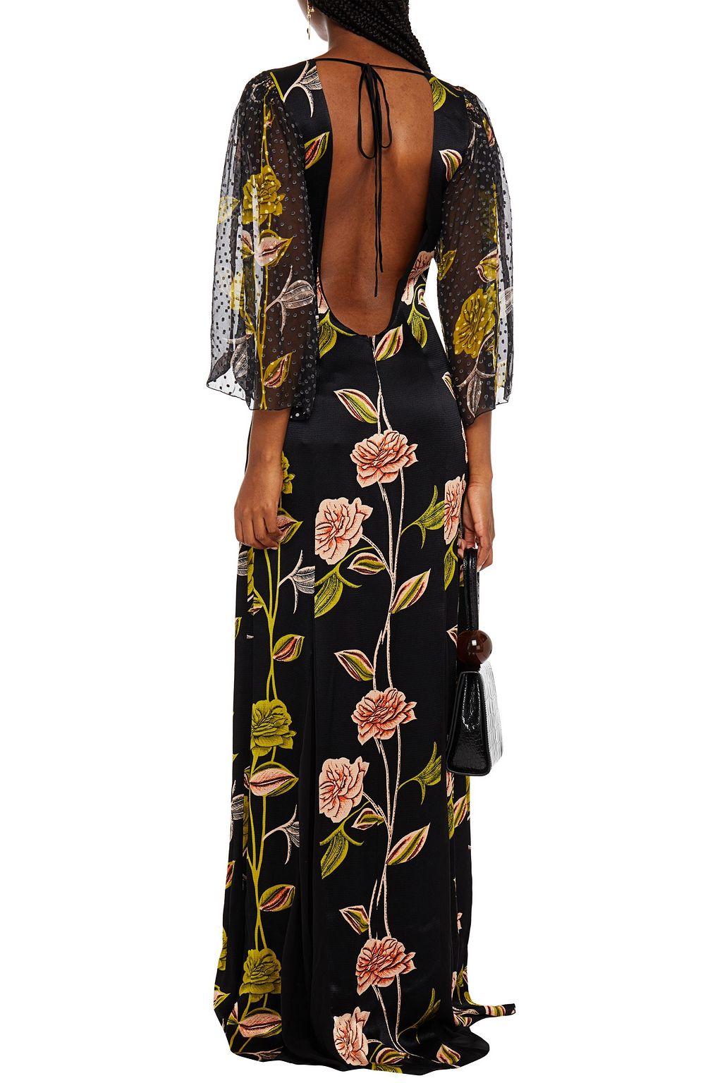 ETRO Fil coupé-paneled floral-print satin-jacquard maxi dress