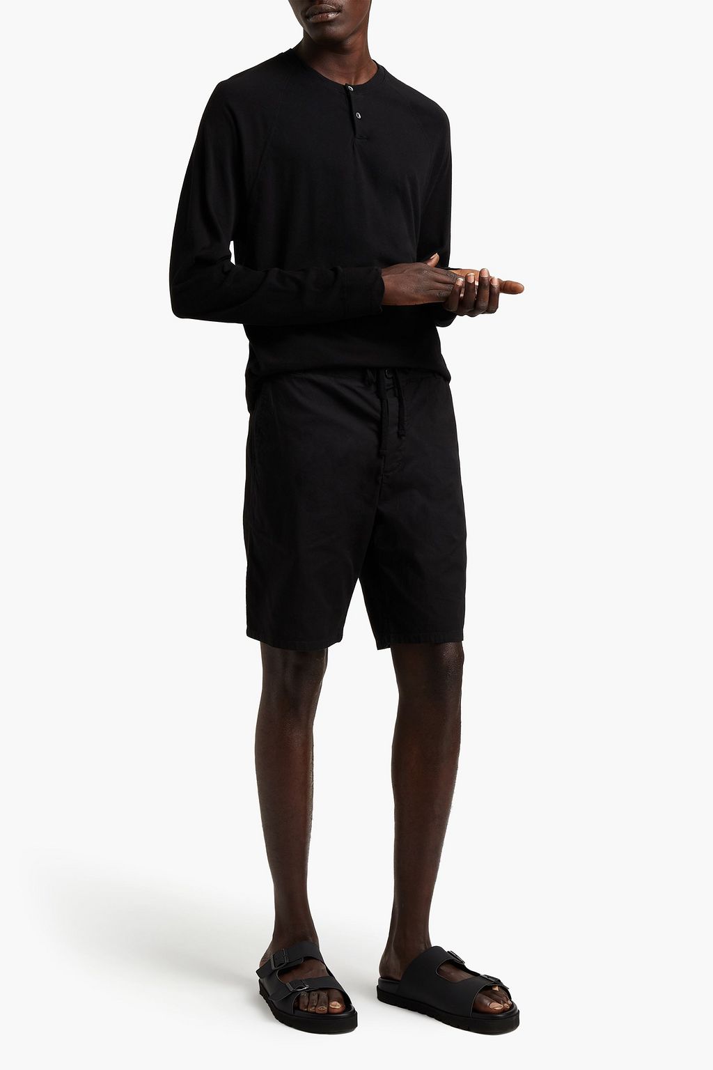 JAMES PERSE Stretch-cotton twill shorts