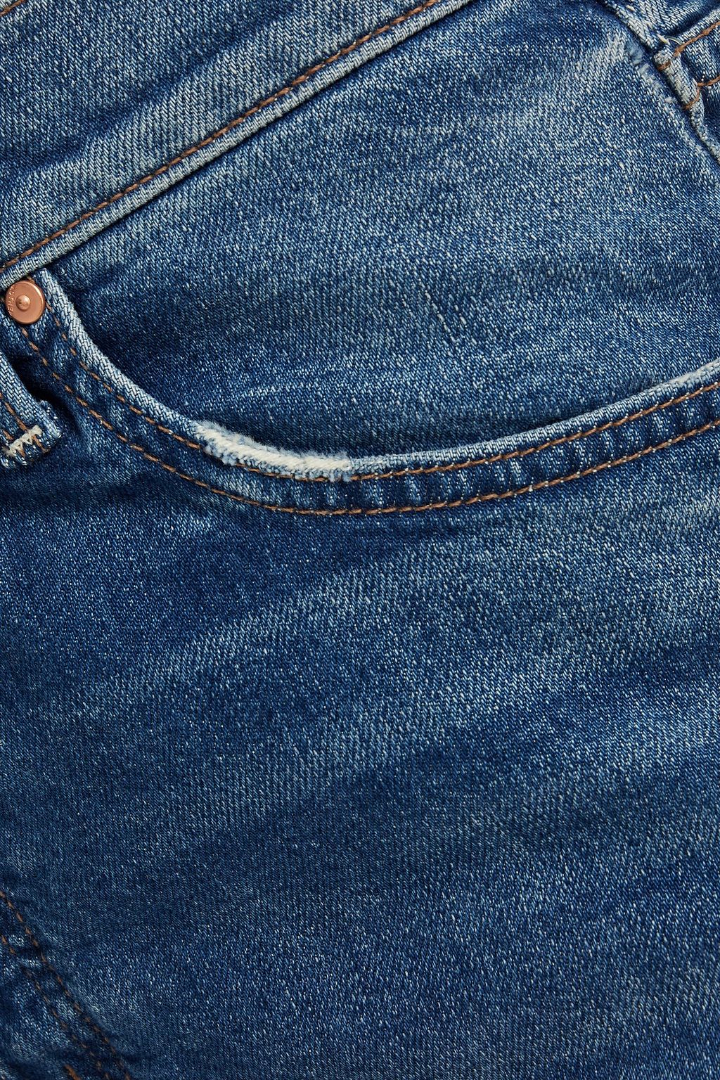 MOTHER Cropped high-rise slim-leg jeans