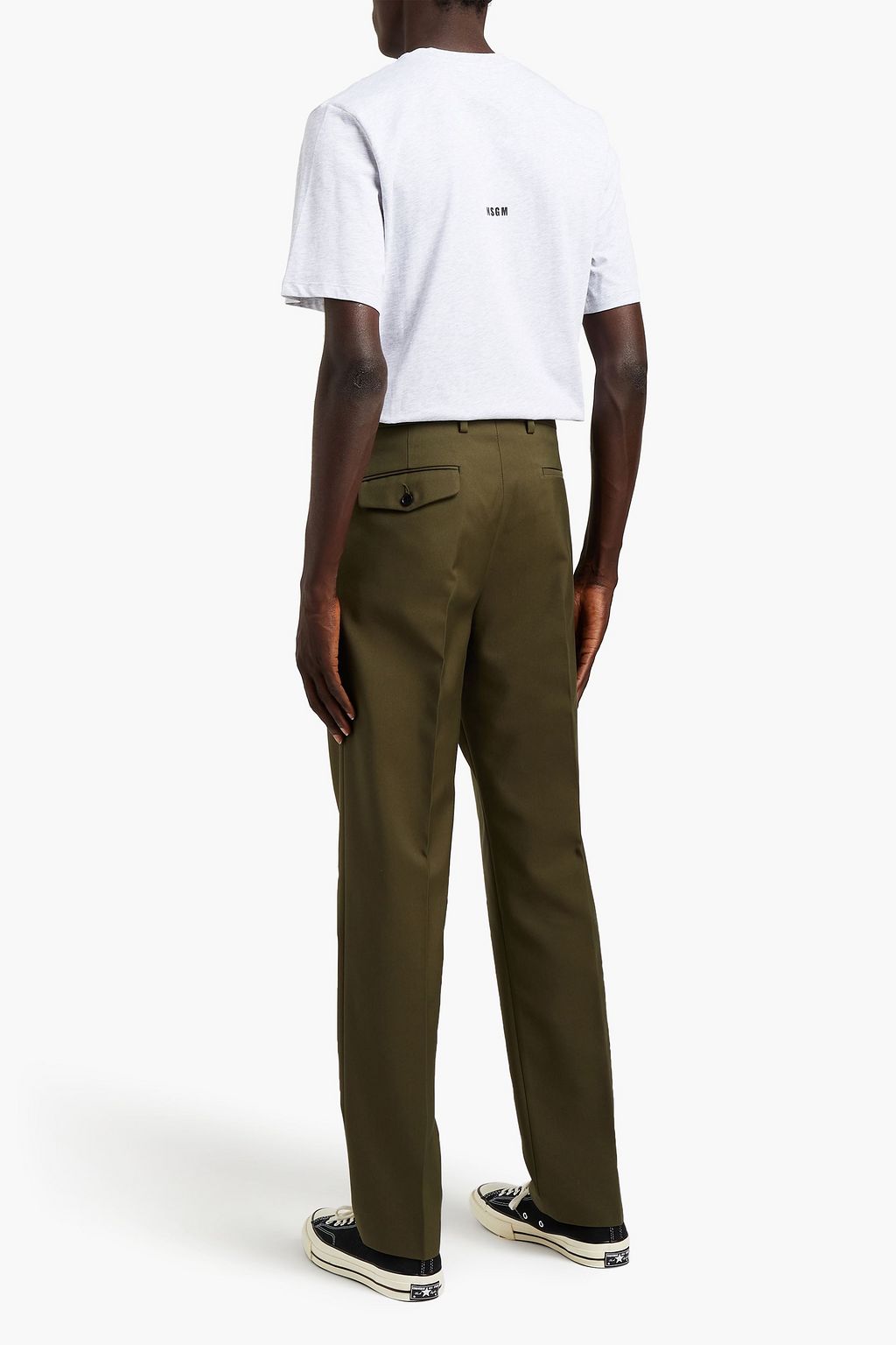 MSGM Cotton-blend twill pants