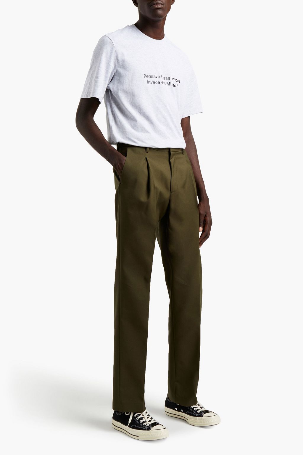 MSGM Cotton-blend twill pants
