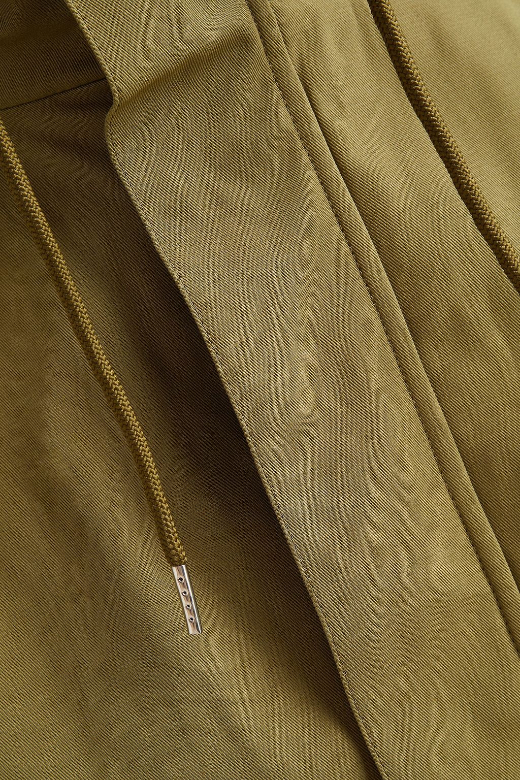 SANDRO Deck cotton-gabardine hooded jacket
