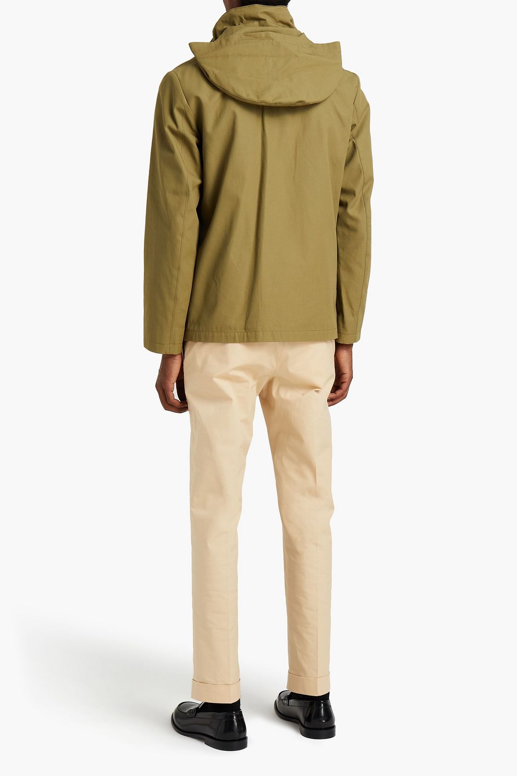 SANDRO Deck cotton-gabardine hooded jacket