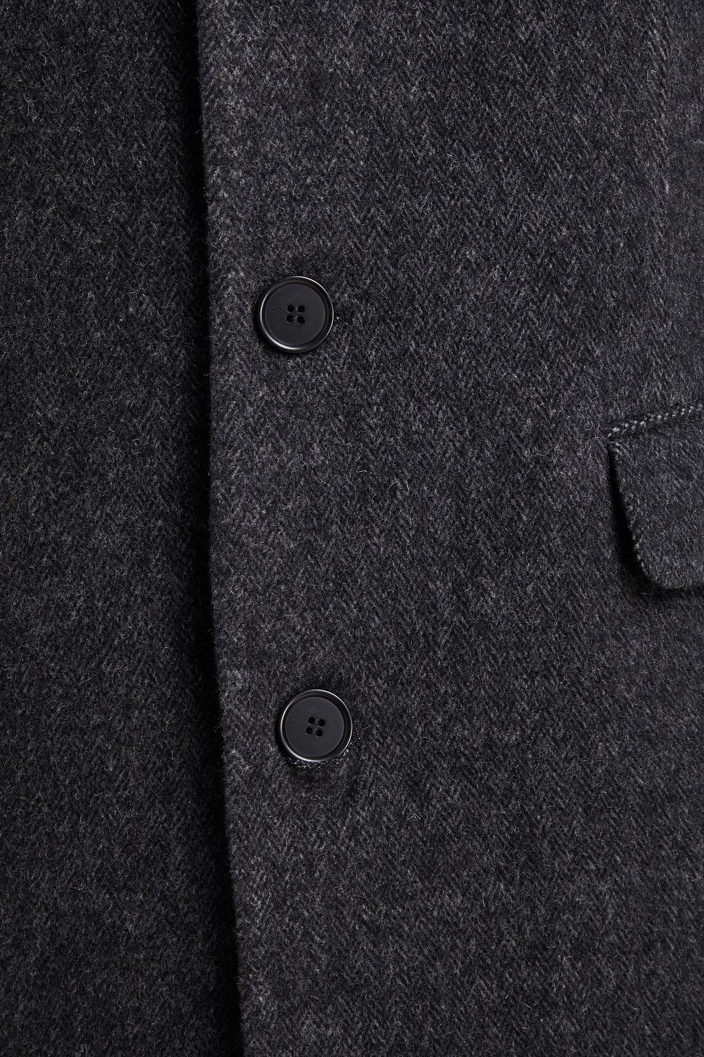 SANDRO Apollo brushed herringbone wool-blend felt overcoat