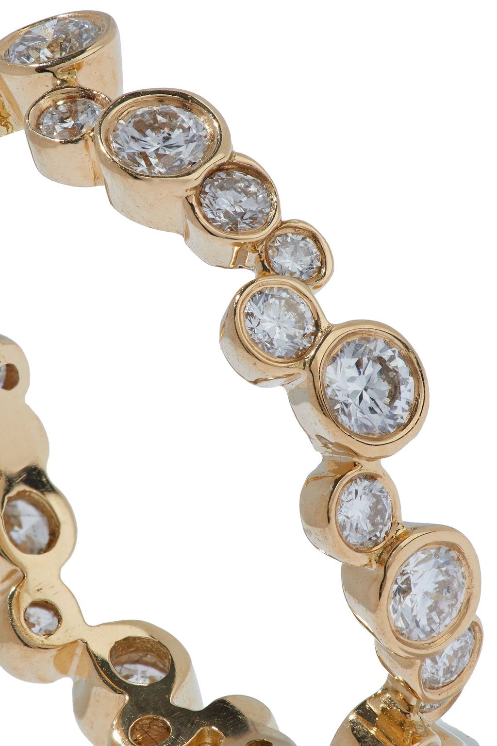 PAMELA LOVE Small Paillette 18-karat gold diamond ring