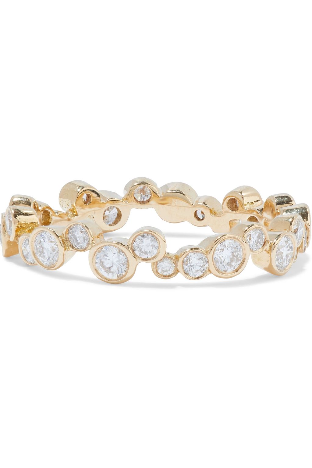 PAMELA LOVE Small Paillette 18-karat gold diamond ring