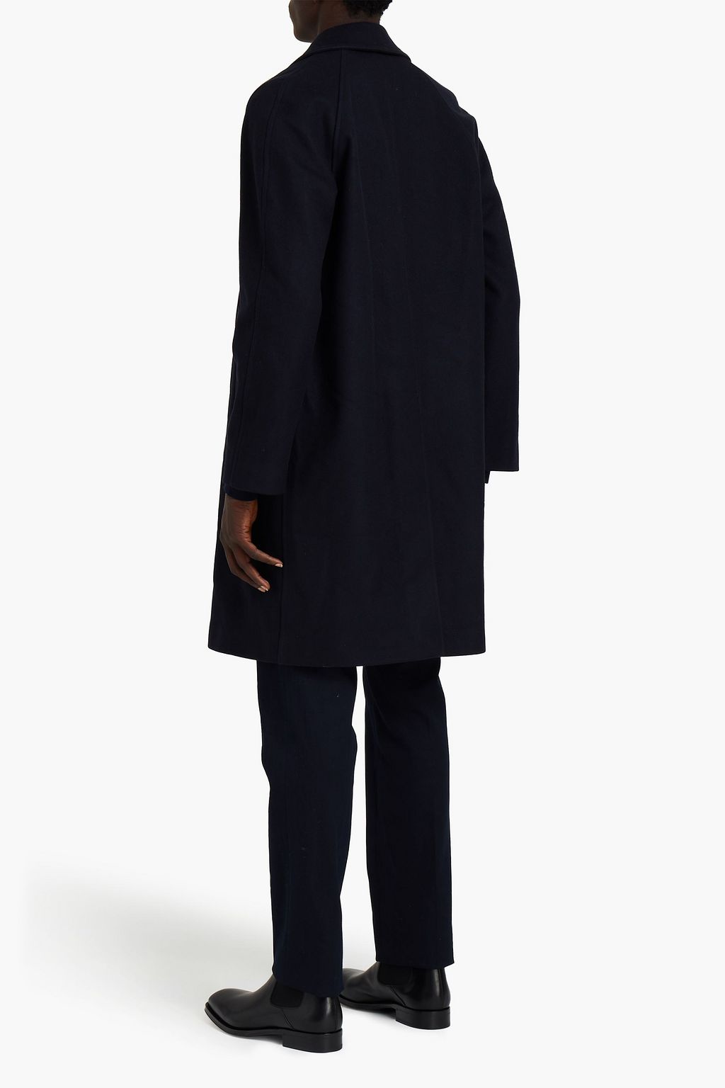 SANDRO Egg wool-blend felt overcoat