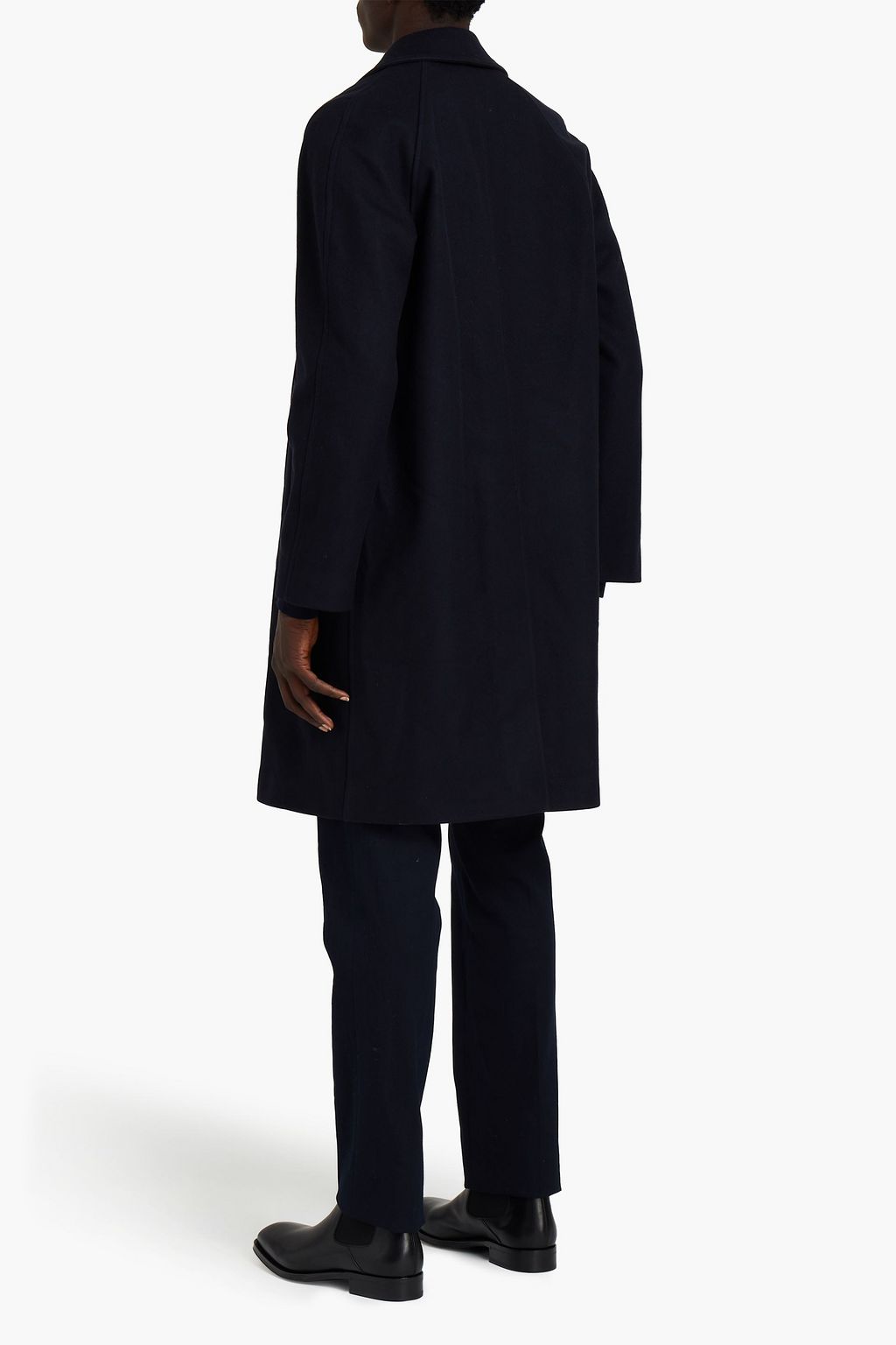 SANDRO Egg wool-blend felt overcoat | THE OUTNET