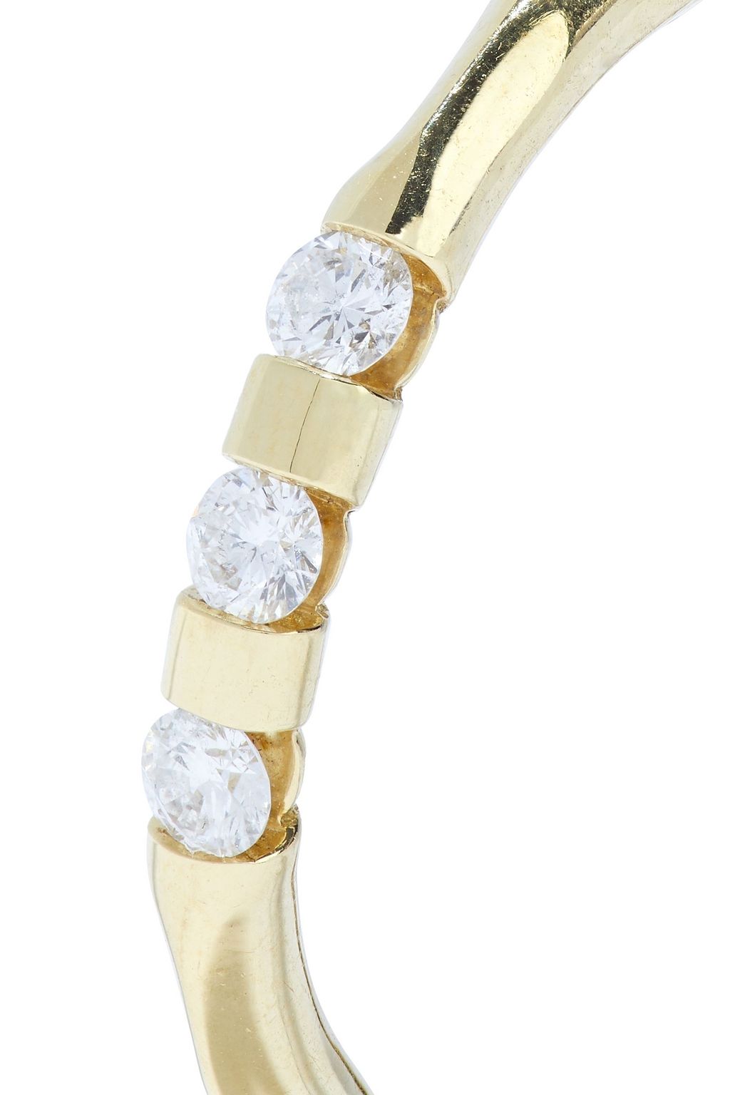PAMELA LOVE Multi Floating 18-karat gold diamond hoop earrings