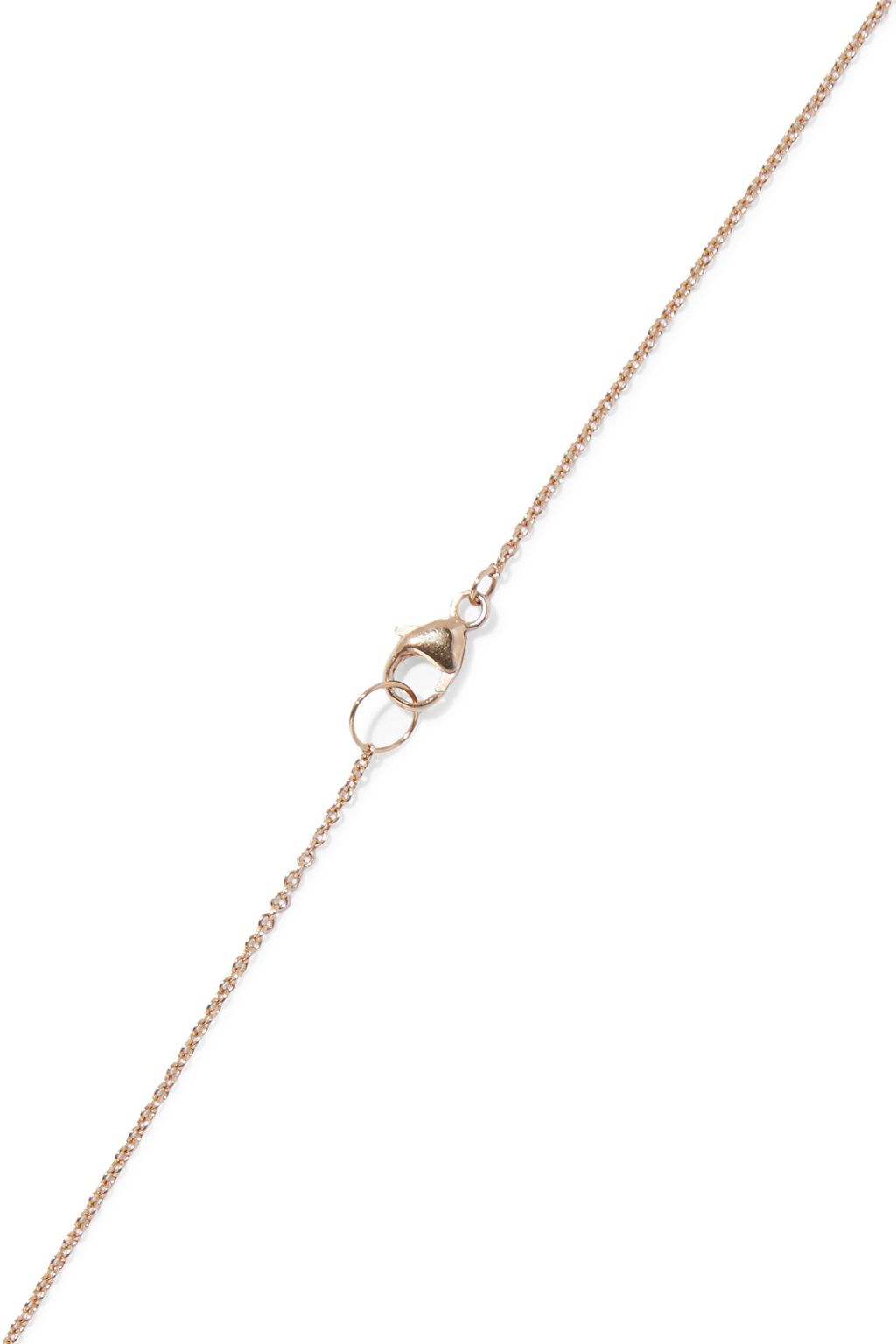 PAMELA LOVE Paillette 18-karat rose gold diamond necklace