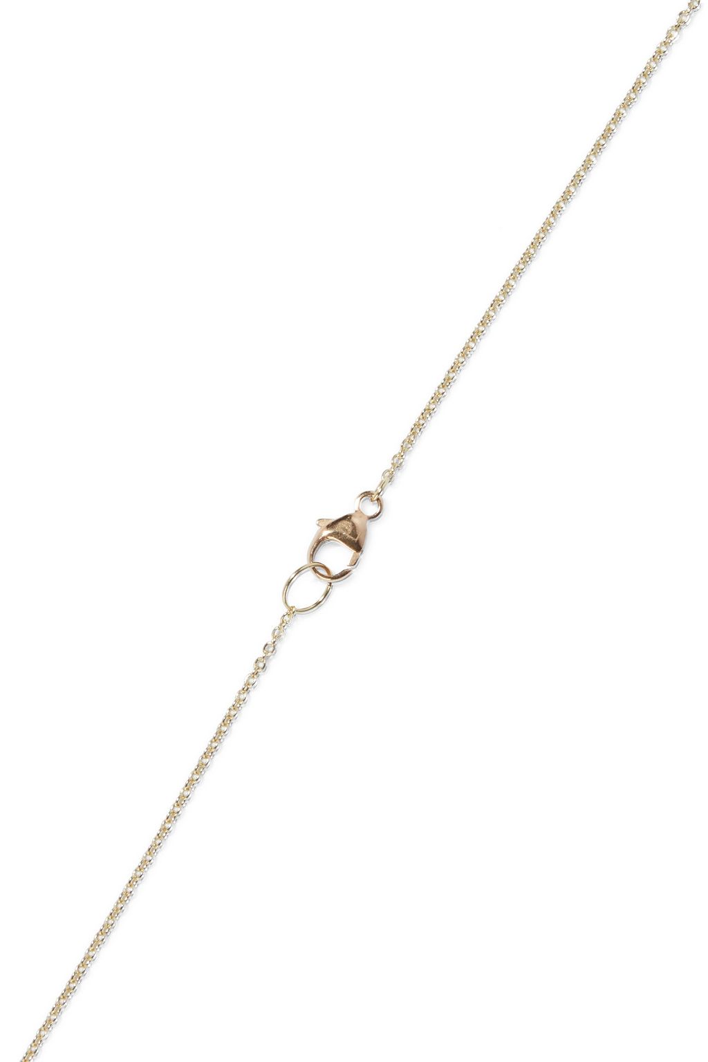 PAMELA LOVE Moon Phase 18-karat gold, diamond and malachite necklace