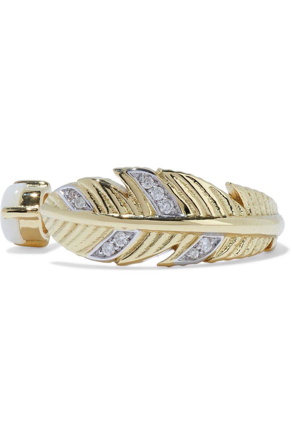 PAMELA LOVE Frida 18-karat gold, diamond and stone ring