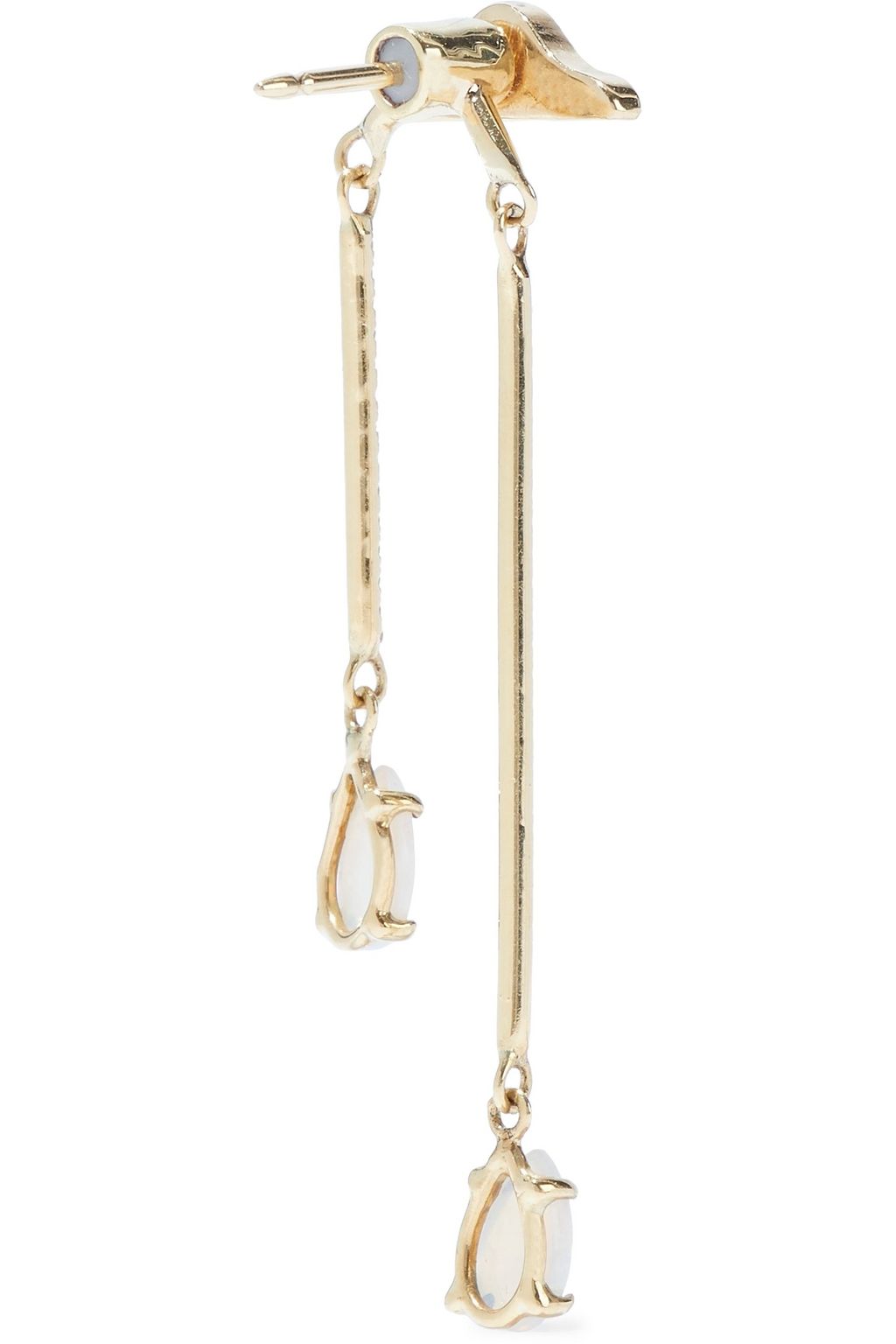 PAMELA LOVE Rain Cloud 18-karat gold, diamond and opal earrings