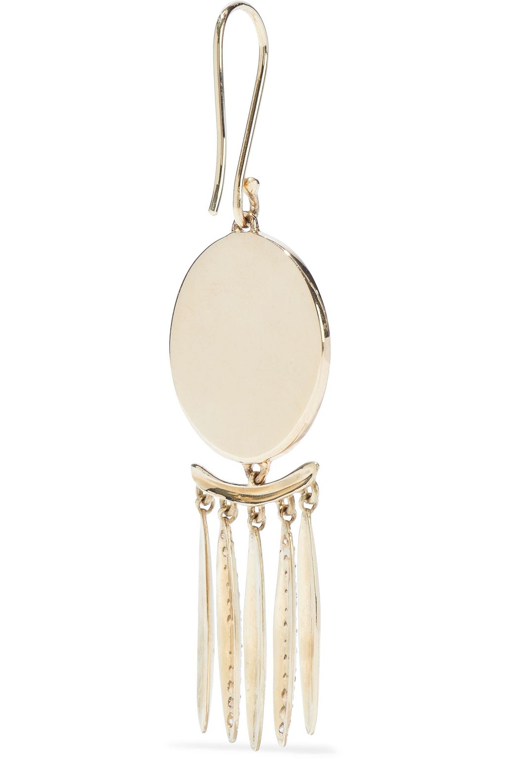 PAMELA LOVE 18-karat gold, diamond, sapphire and lapis lazuli earrings