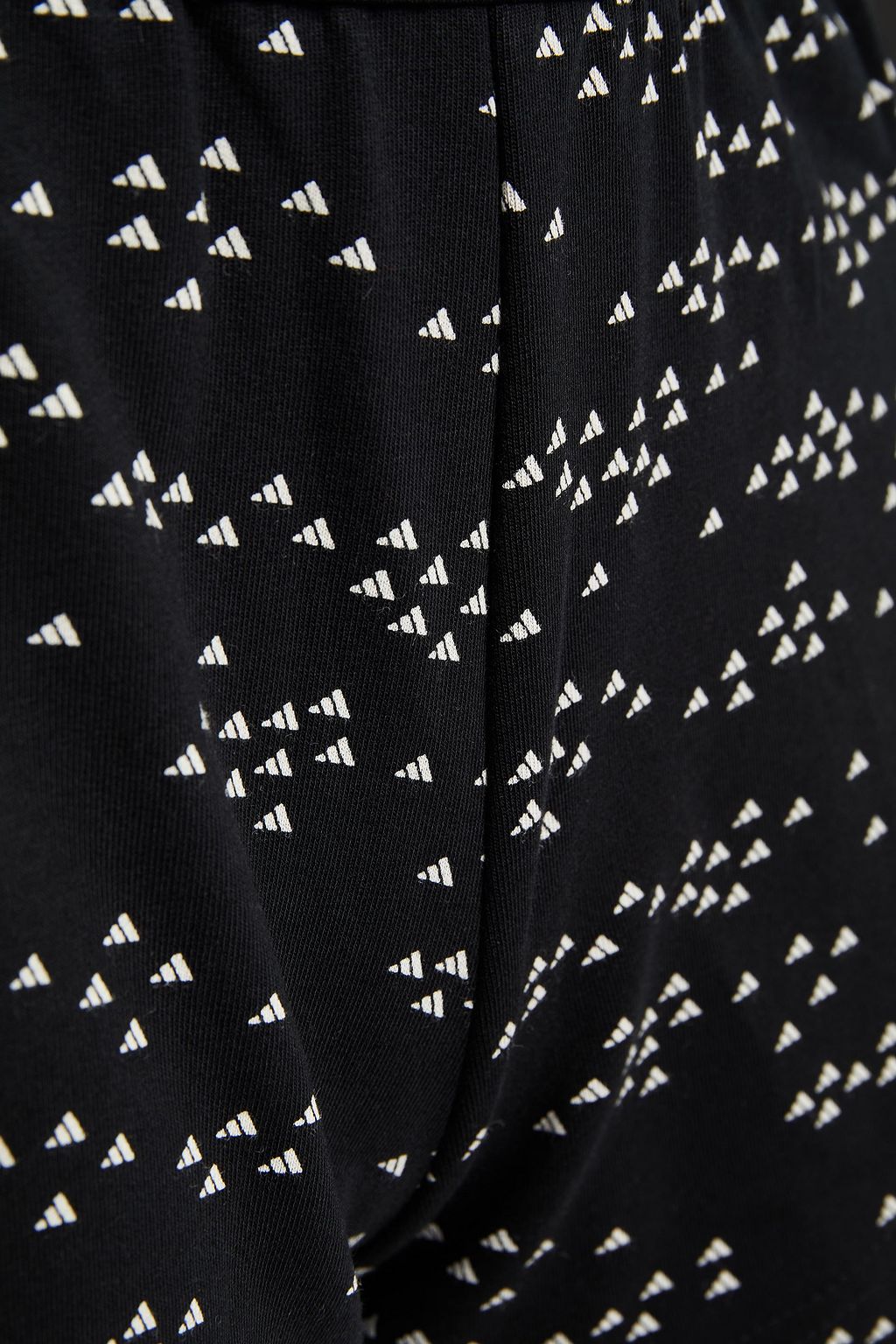 ADIDAS Printed stretch-cotton jersey shorts