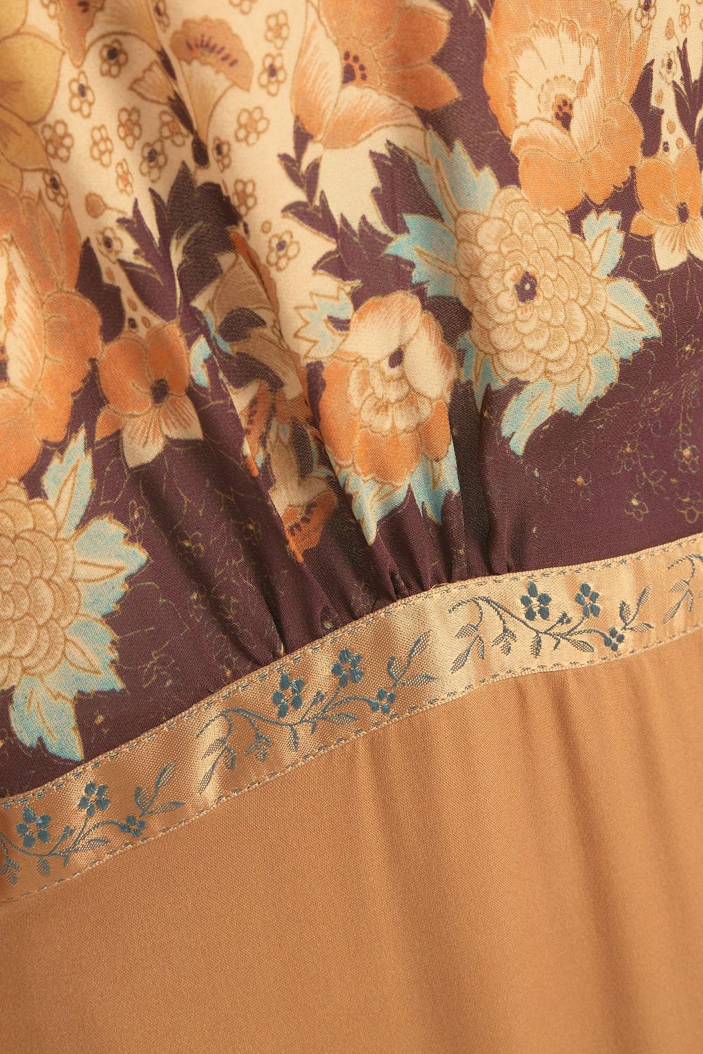 ETRO Bead-embellished floral-print silk crepe de chine maxi wrap dress