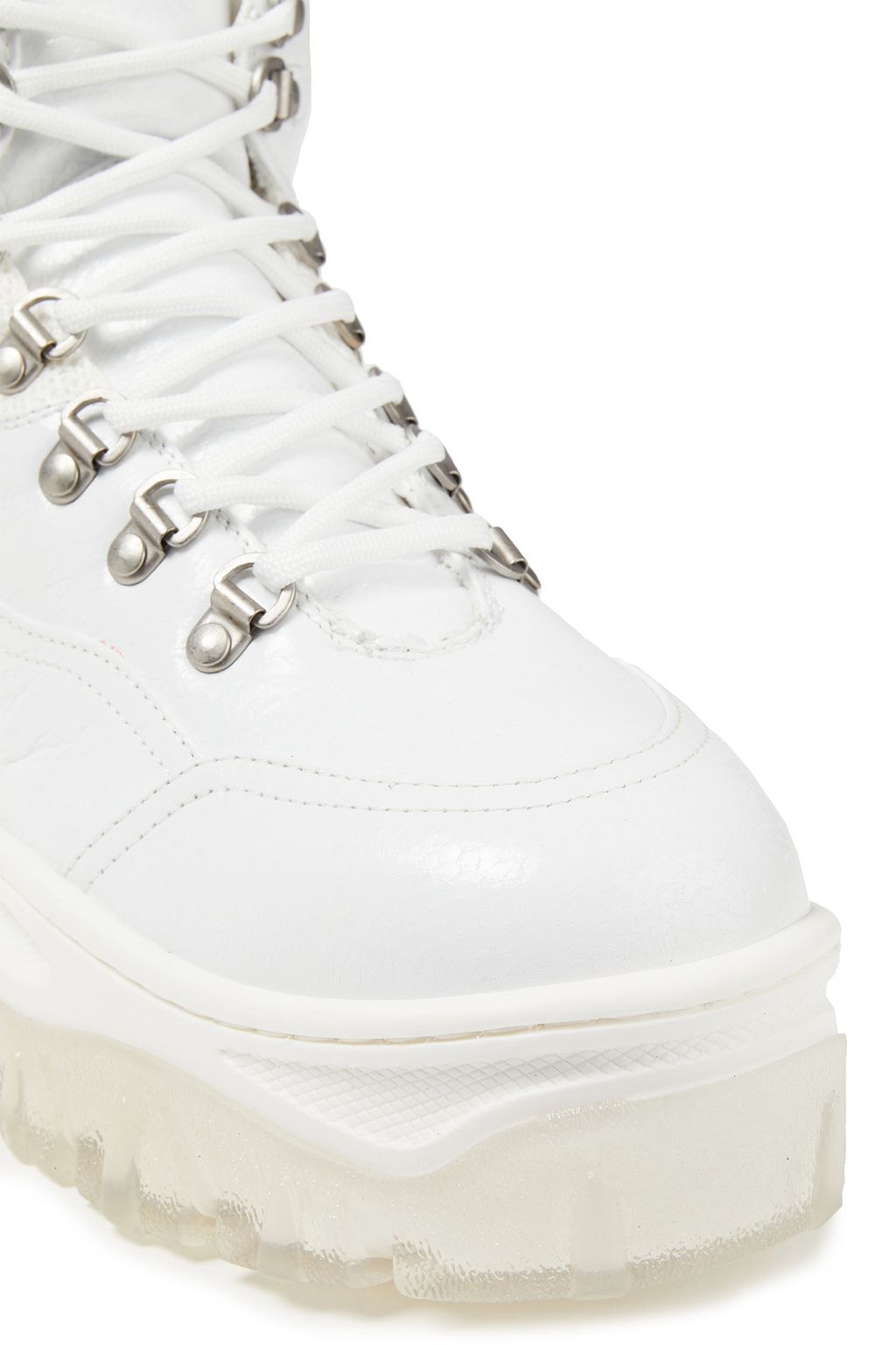MSGM Metallic leather ankle boots
