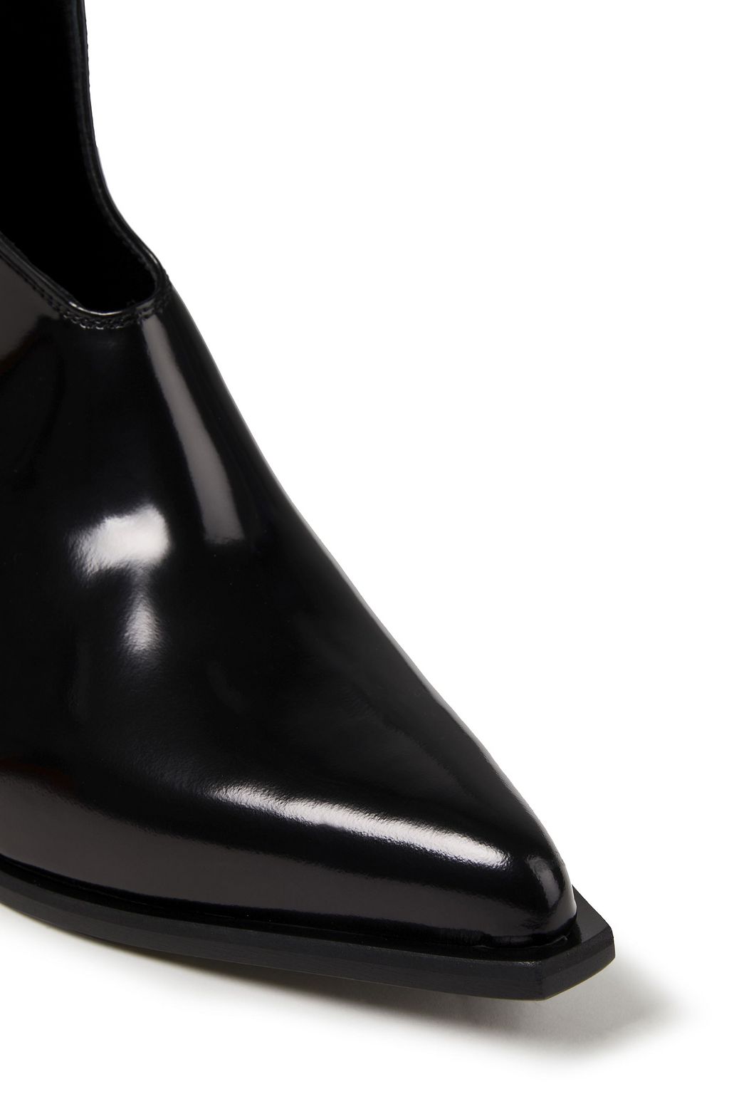 MSGM Glossed-leather ankle boots