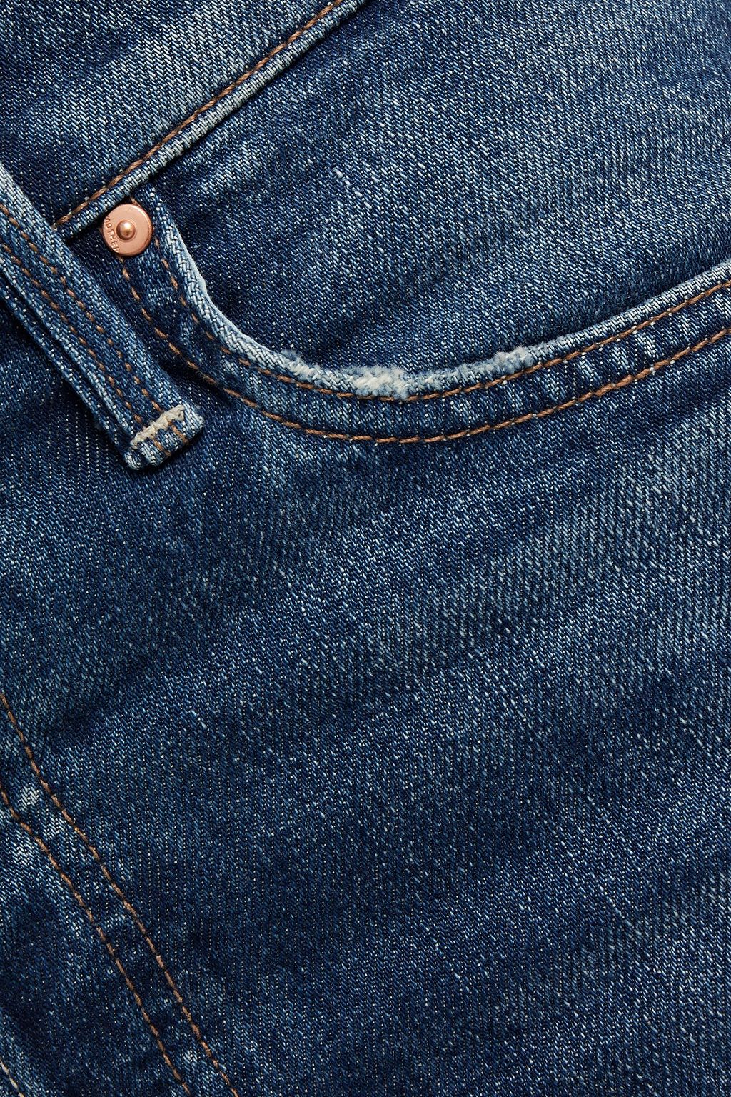 MOTHER Cropped high-rise straight-leg jeans