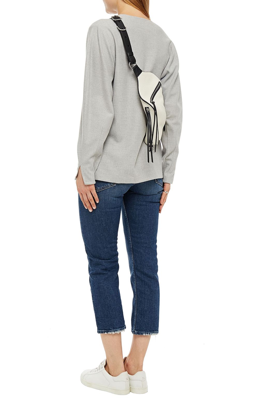 MOTHER Cropped high-rise straight-leg jeans
