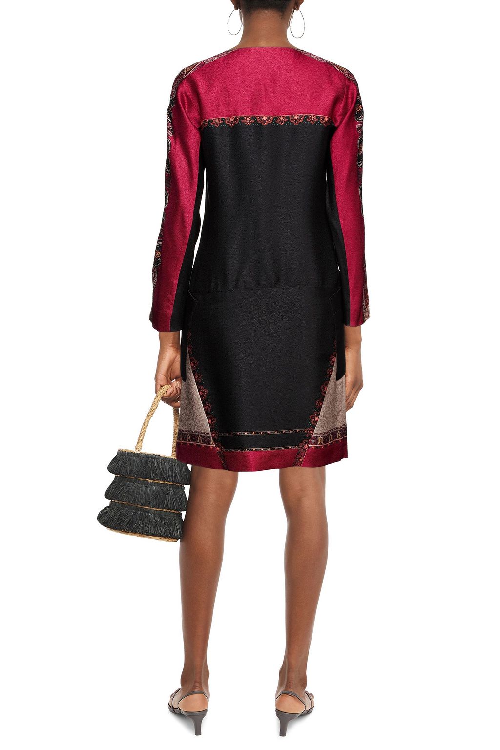 ETRO Printed satin-jacquard dress