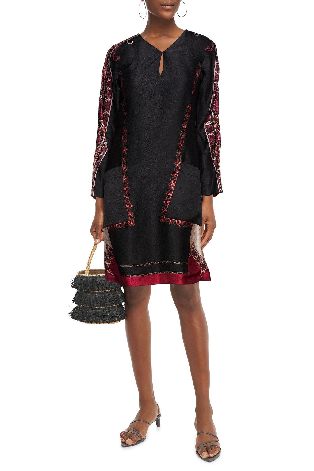 ETRO Printed satin-jacquard dress