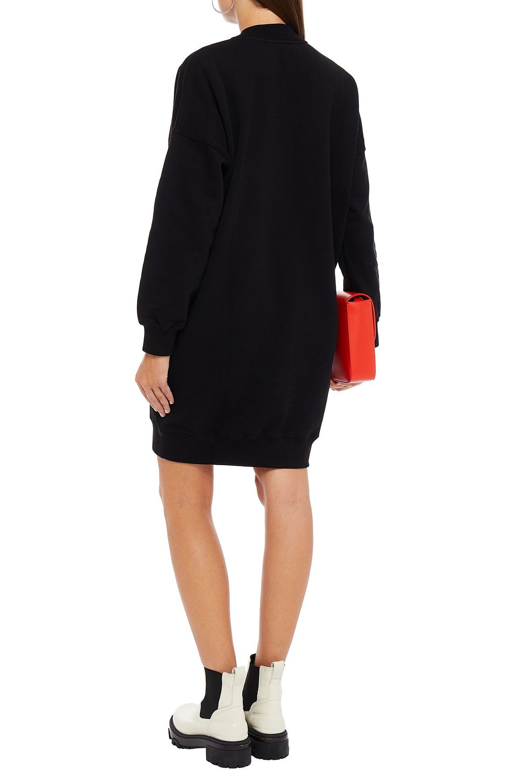 MSGM Printed French cotton-terry dress