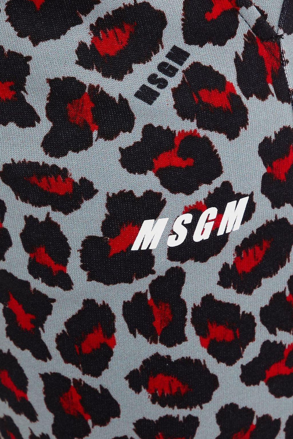 MSGM Leopard-print cotton-fleece track pants