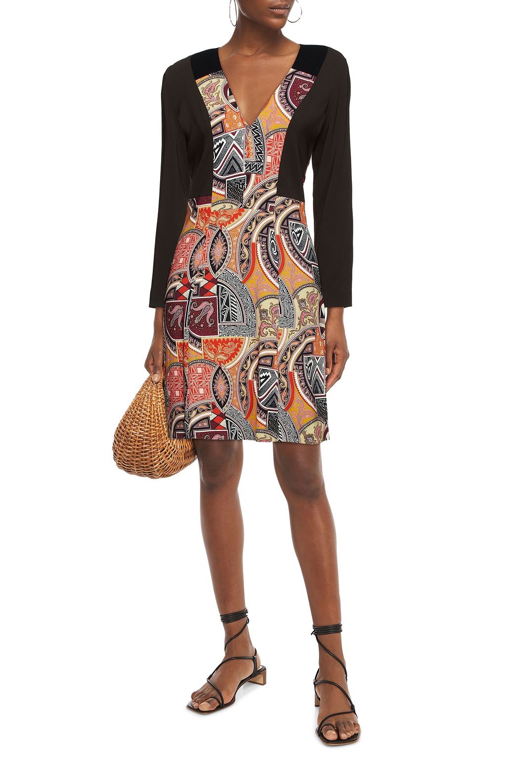 ETRO Printed stretch-crepe dress