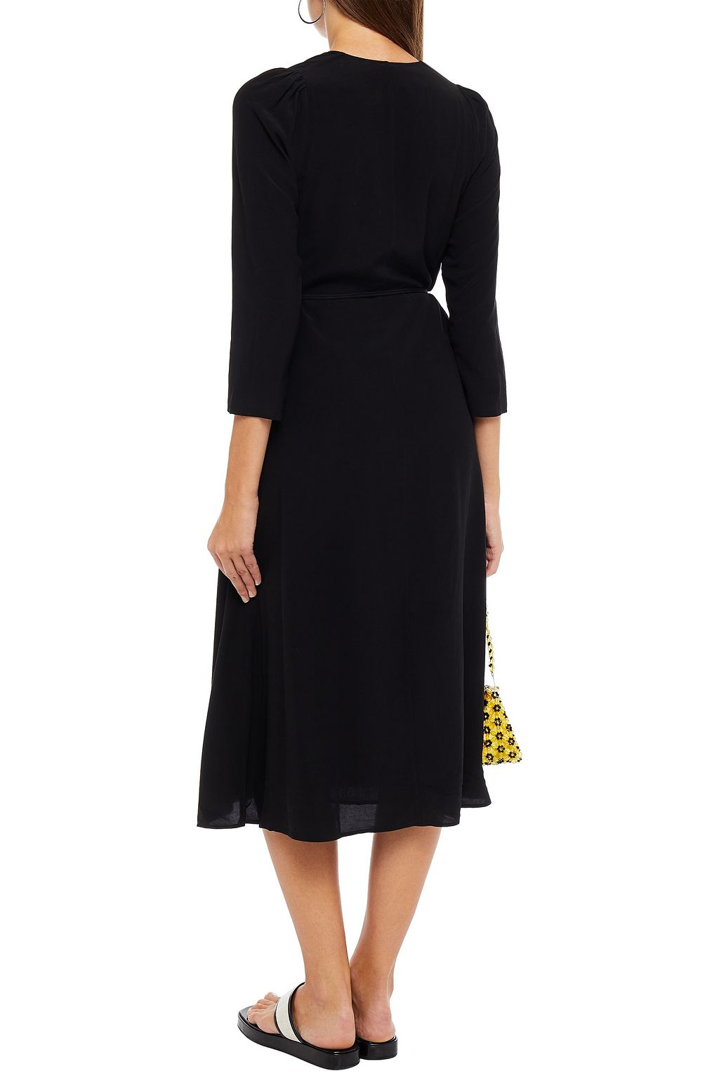 SAMSØE Φ SAMSØE Crepe de chine midi wrap dress