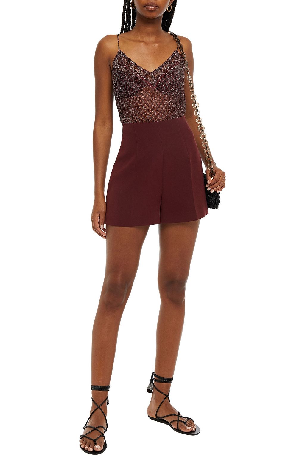 MISSONI Metallic pointelle-knit camisole