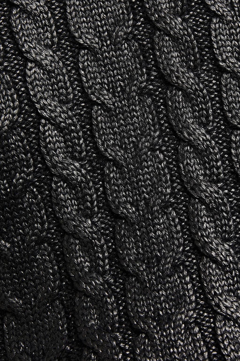 MSGM Coated cable-knit wool-blend sweater