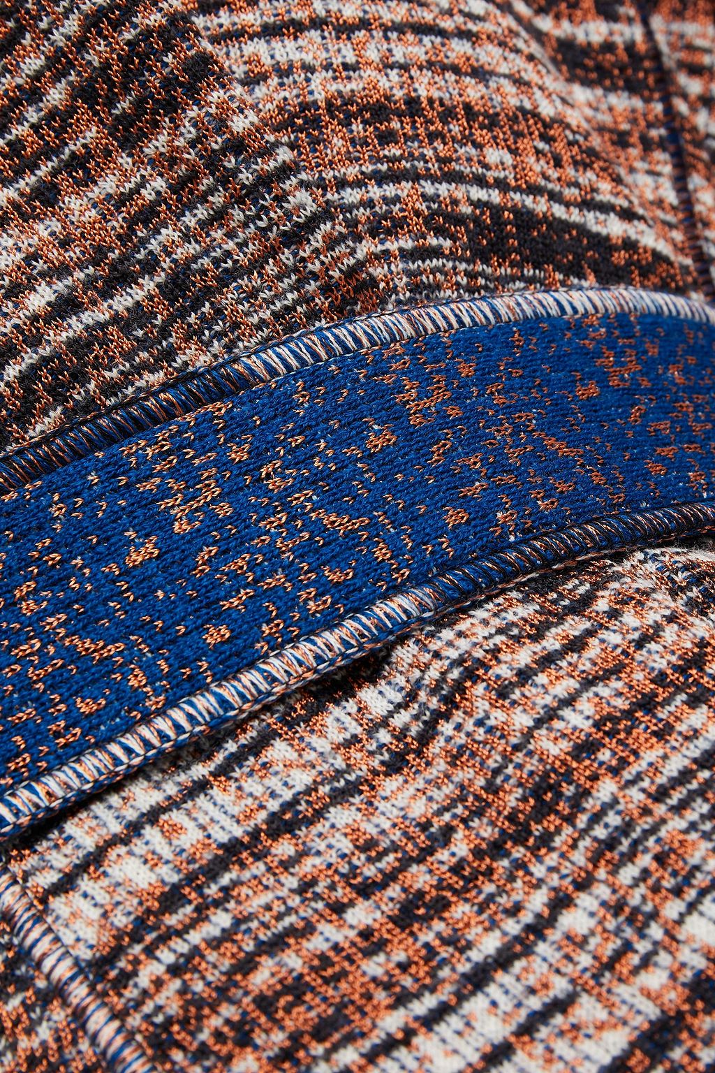 MISSONI Belted dégradé crochet-knit wool-blend jacket