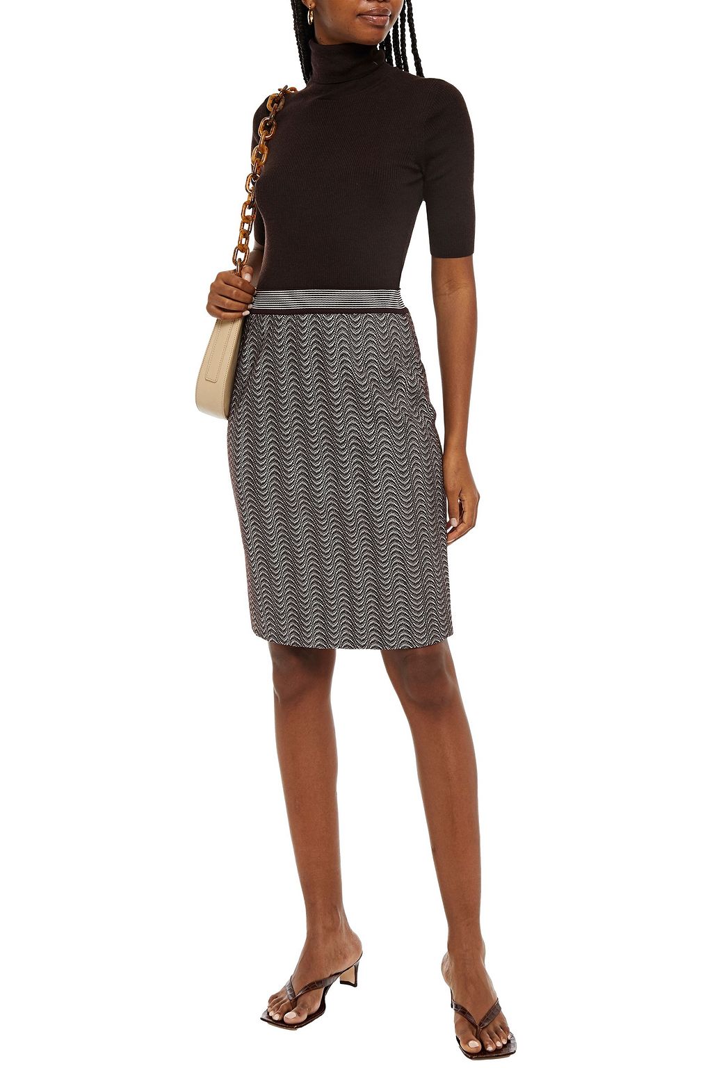 MISSONI Crochet-knit wool-blend skirt