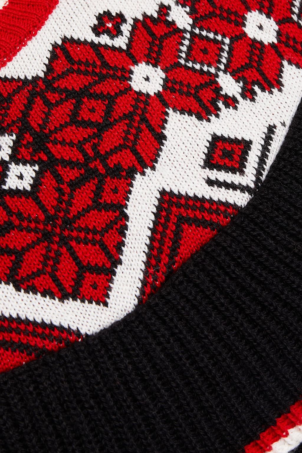 MSGM Ruffled wool-blend jacquard sweater
