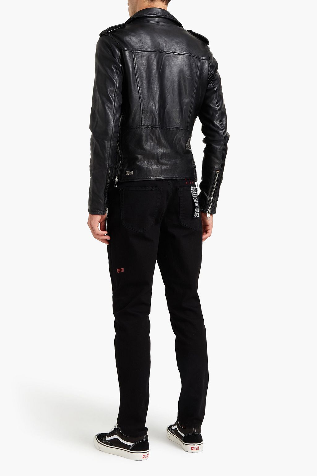 KSUBI Loathing leather biker jacket