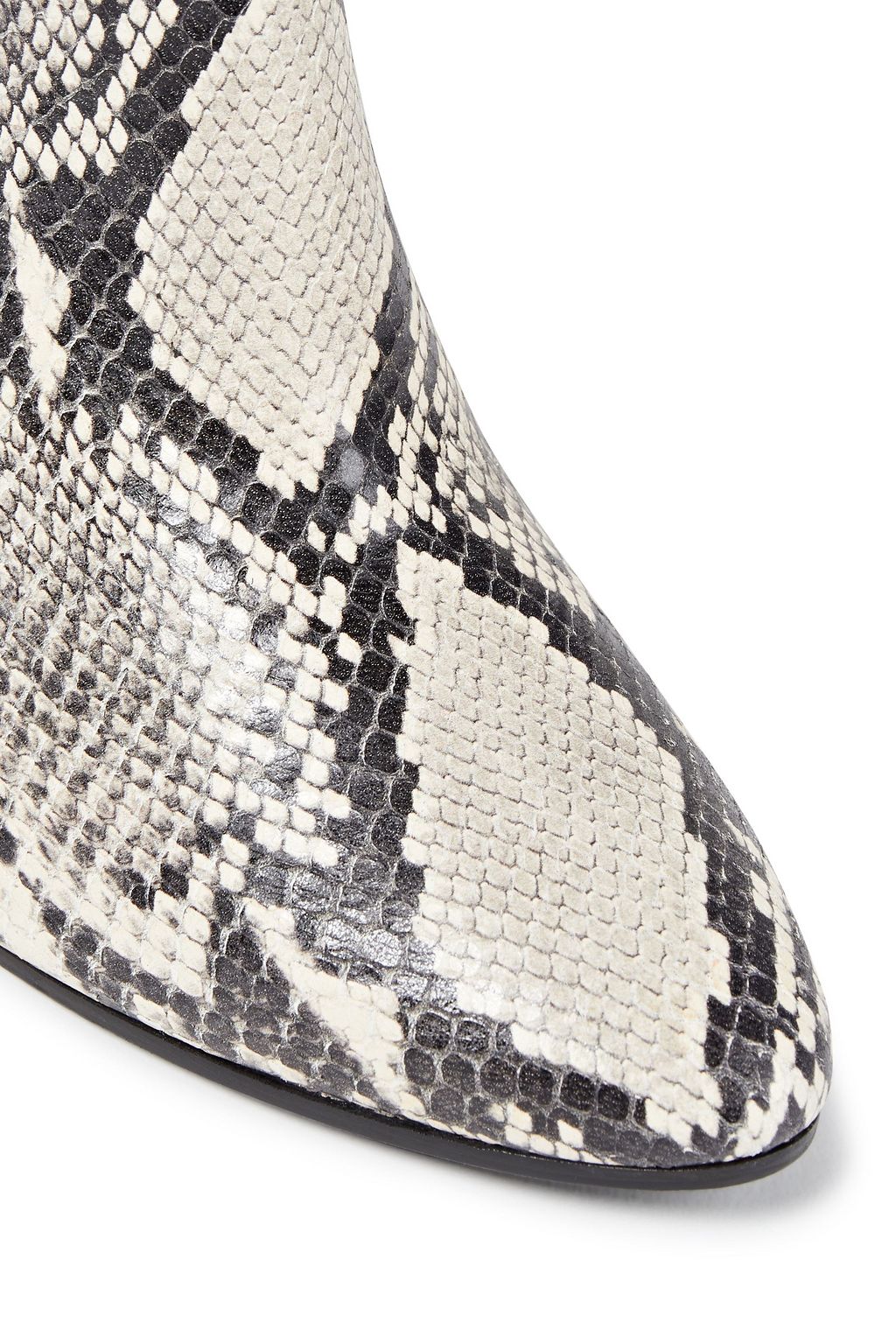 MSGM Snake-effect leather ankle boots