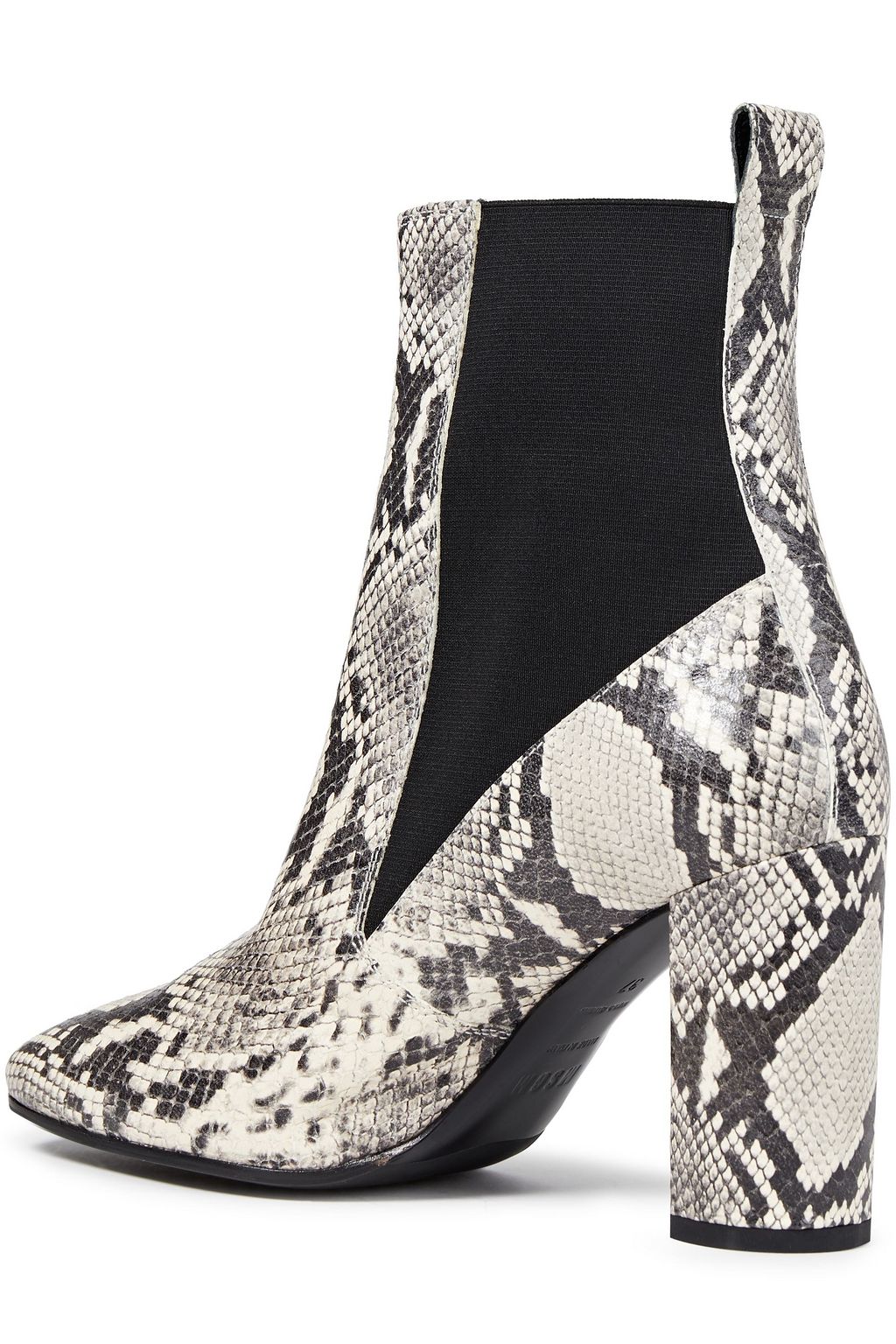 MSGM Snake-effect leather ankle boots