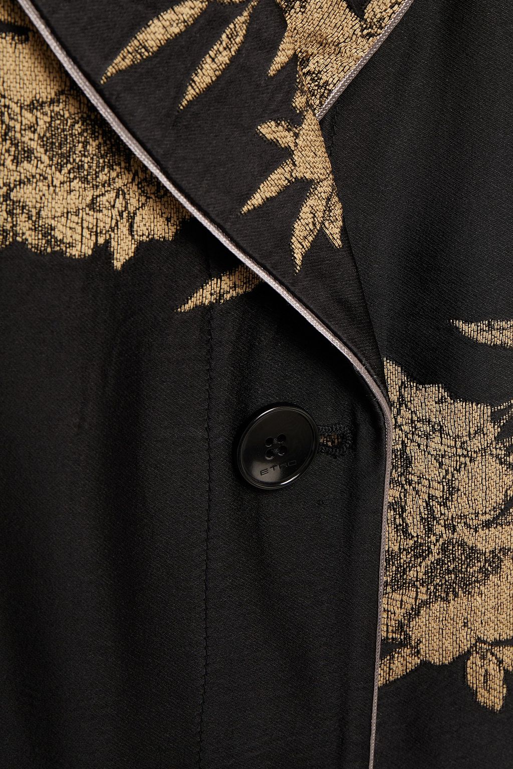 ETRO Fringed satin-jacquard coat