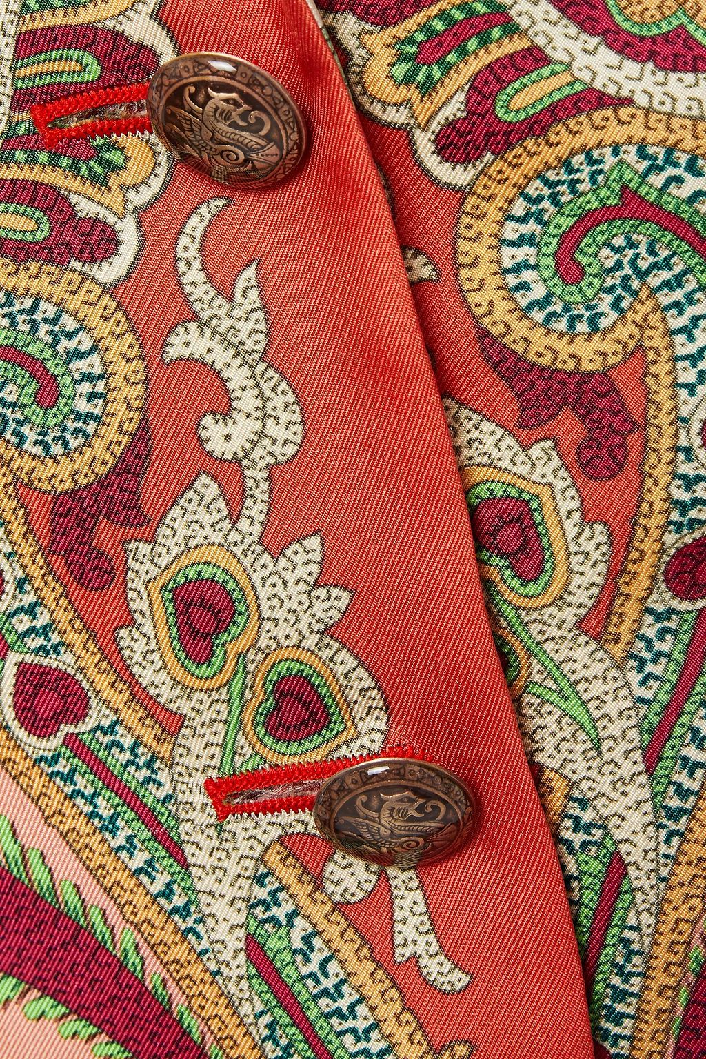 ETRO Printed silk-twill blazer