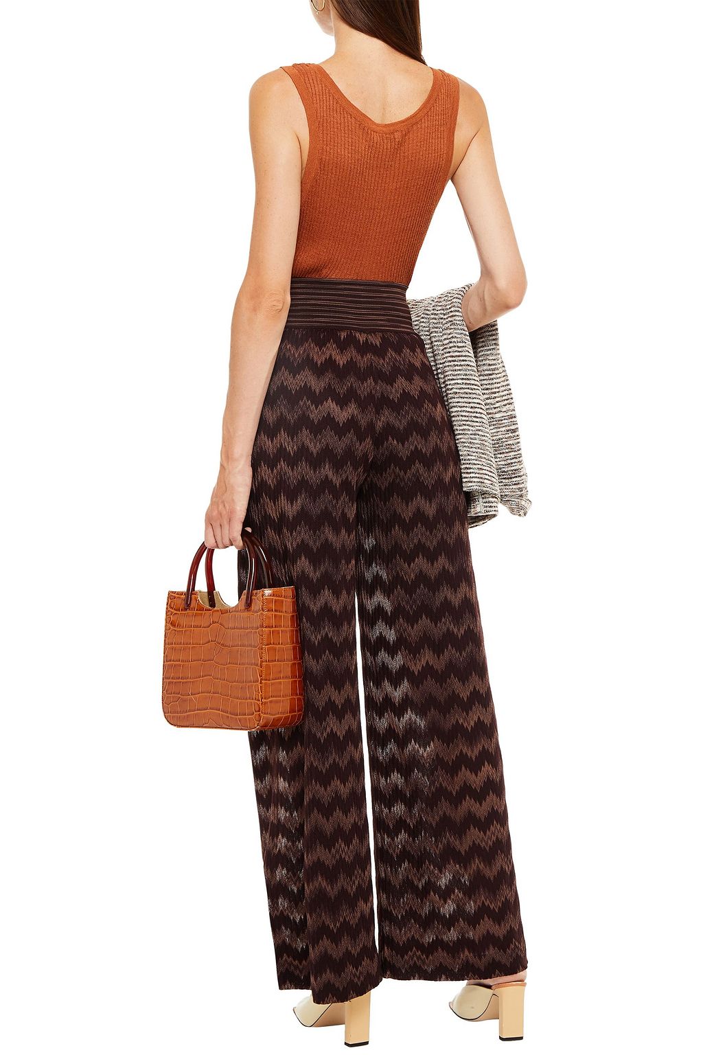 MISSONI Crochet-knit wool-blend wide-leg pants