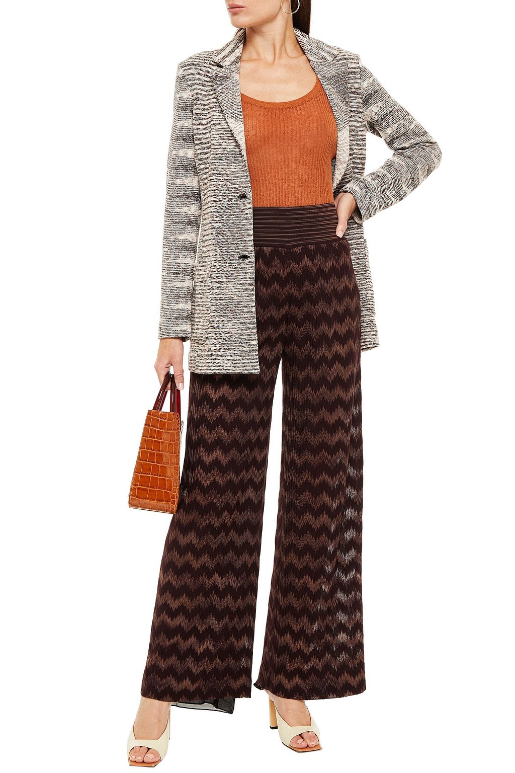 MISSONI Crochet-knit wool-blend wide-leg pants
